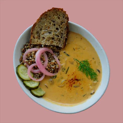 Mushroom Stroganoff With Buckwheat