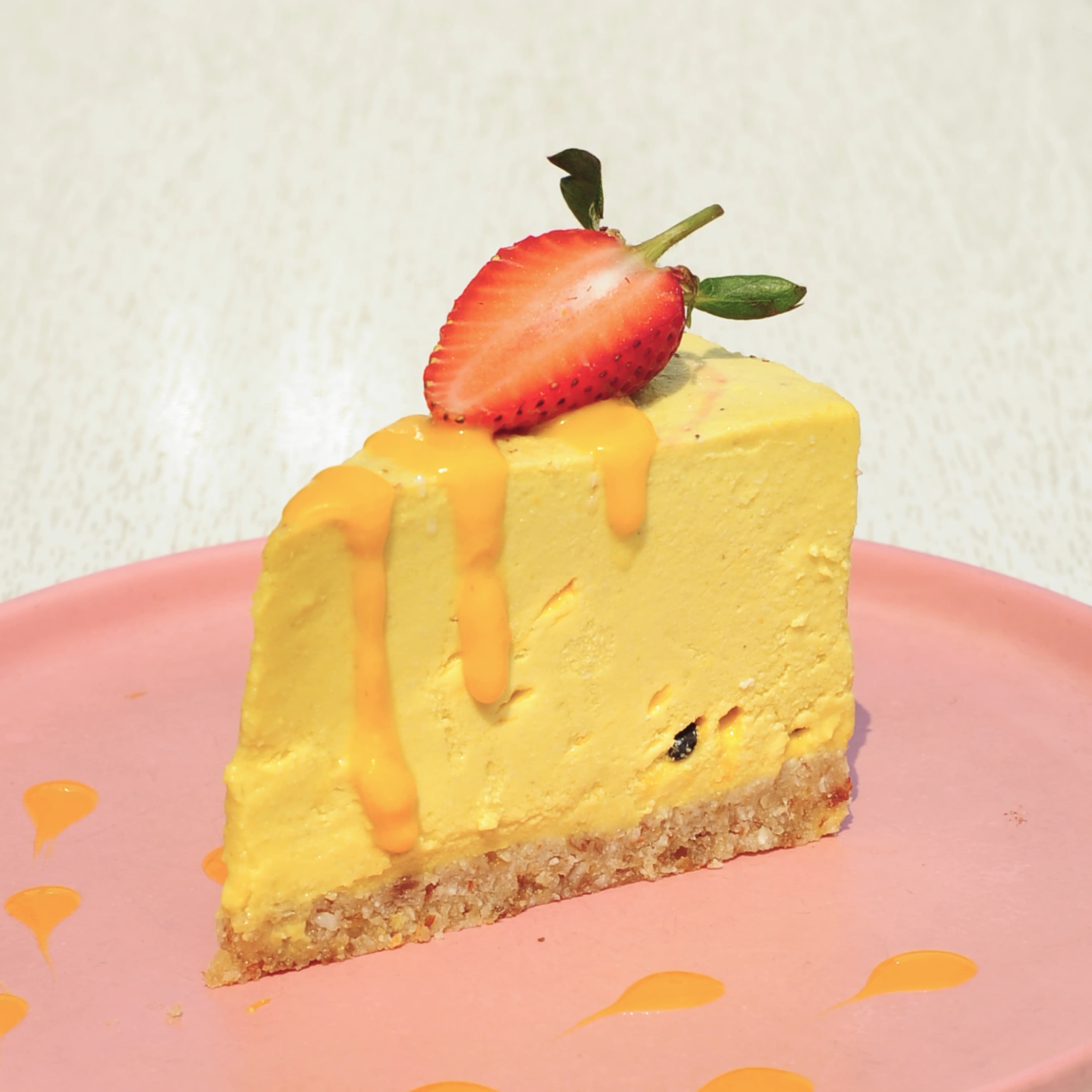 Passion Fruit Cheese Cake (Raw, gluten-free)