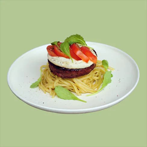 Pasta And Vegan Cutlet