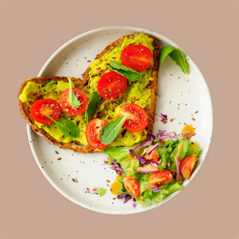 Tostada de aguacate