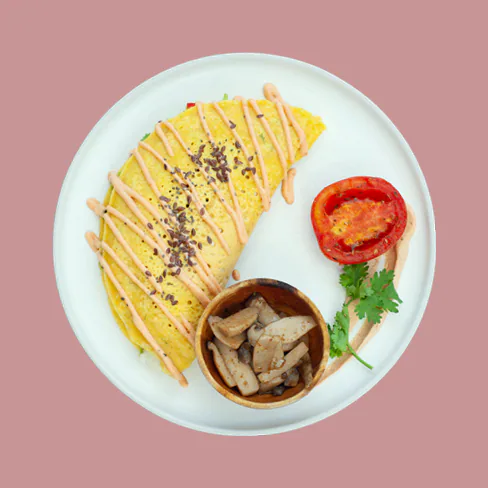 Omelette proteico de garbanzo
