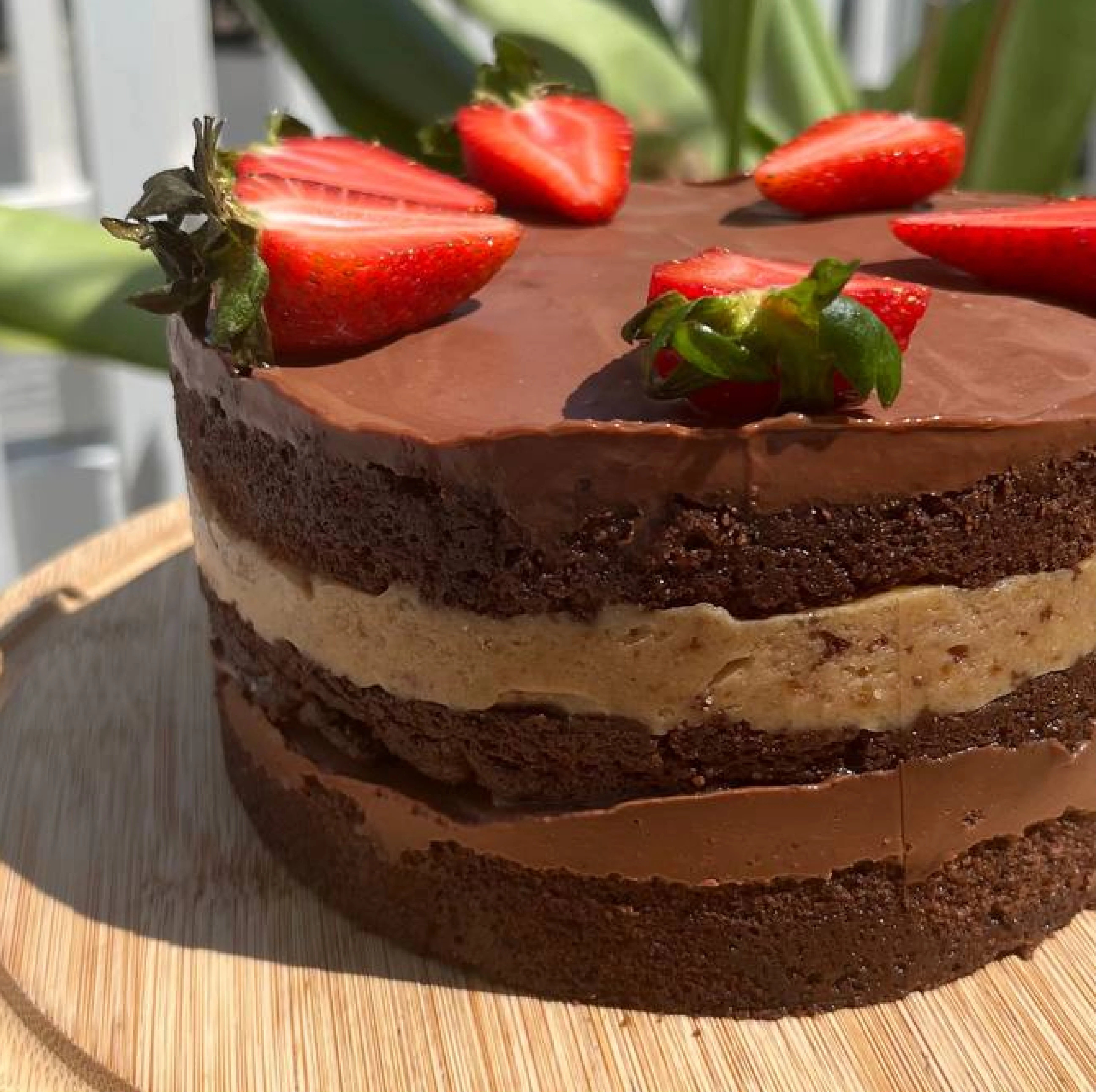 sin gluten chocolate tarta con Caramel